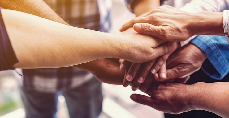 Community Partner Resources Overlapping Hands