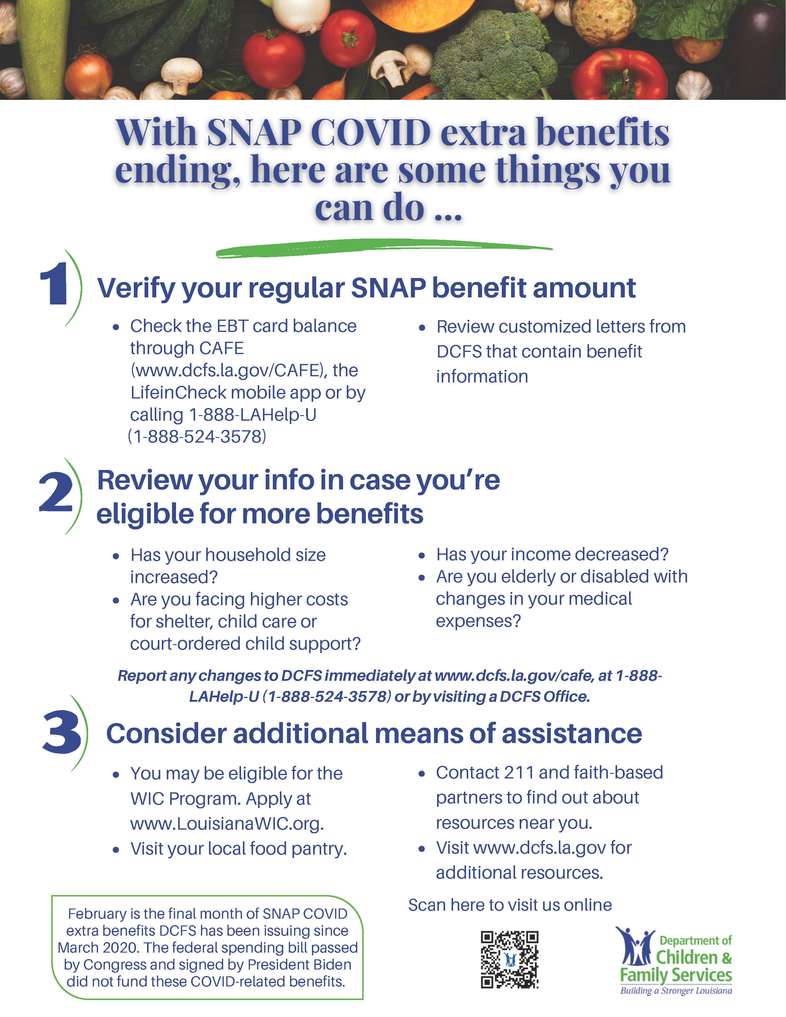 As Extra SNAP Benefits End, Recipients Encouraged to Update Info